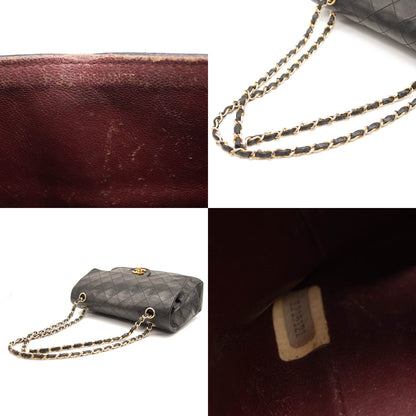 Chanel Lambskin Quilted Medium Double Flap Black