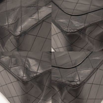 Chanel Lambskin Quilted Medium Double Flap Black