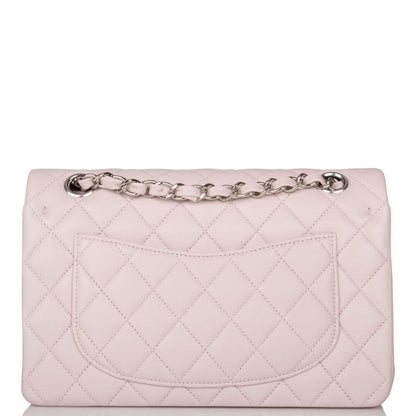 Chanel Small Classic Double Flap Bag Light Purple Lambskin Silver Hardware