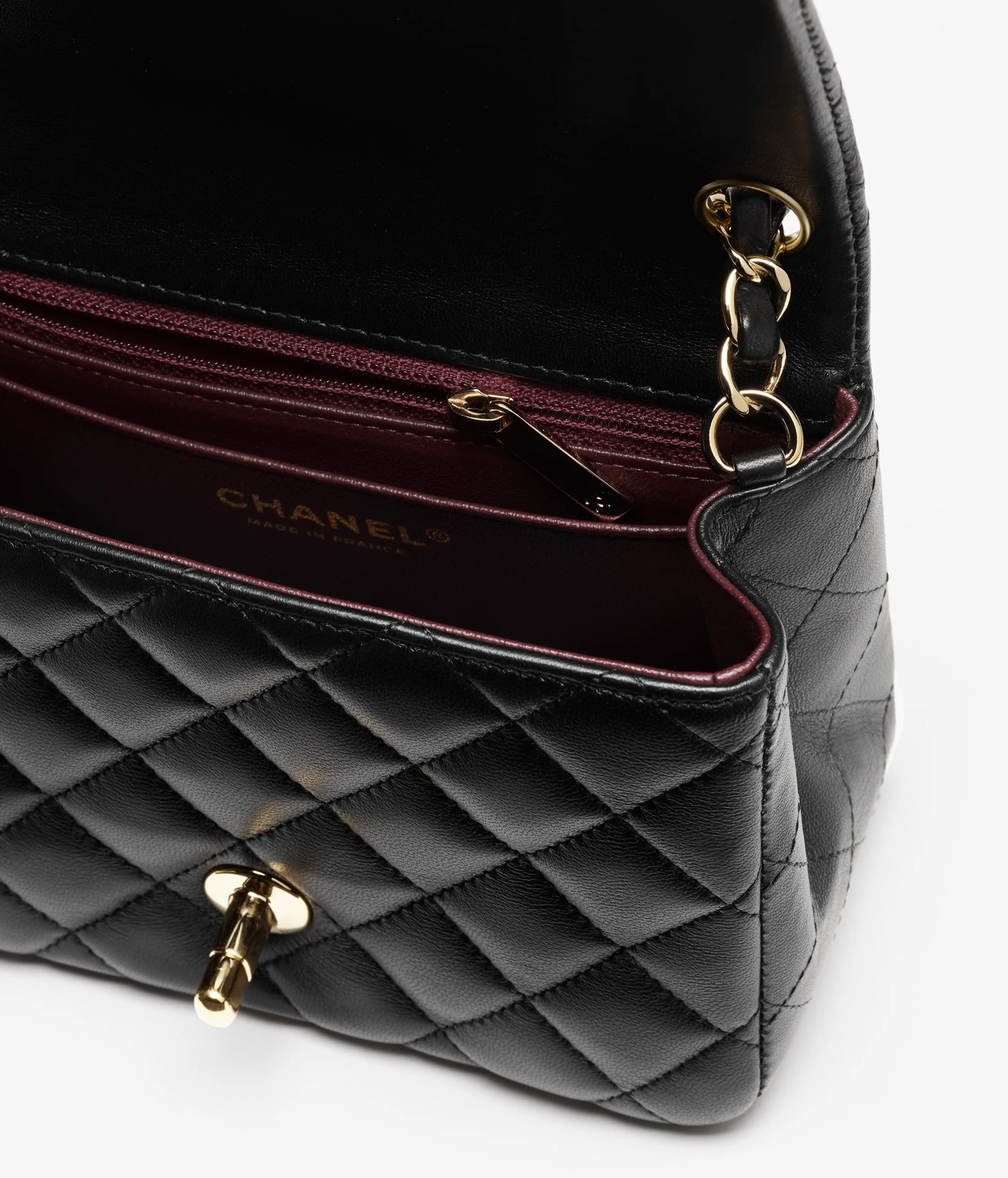 Chanel Black Lambskin Lambskin Mini Flap Bag