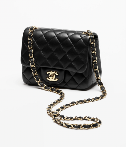 Chanel Black Lambskin Lambskin Mini Flap Bag