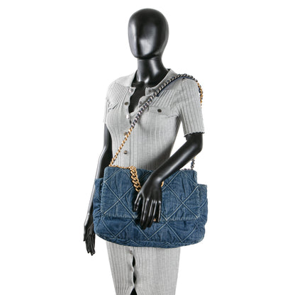 CHANEL 19 Denim Maxi Flap - Blue Jean