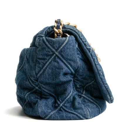 CHANEL 19 Denim Maxi Flap - Blue Jean