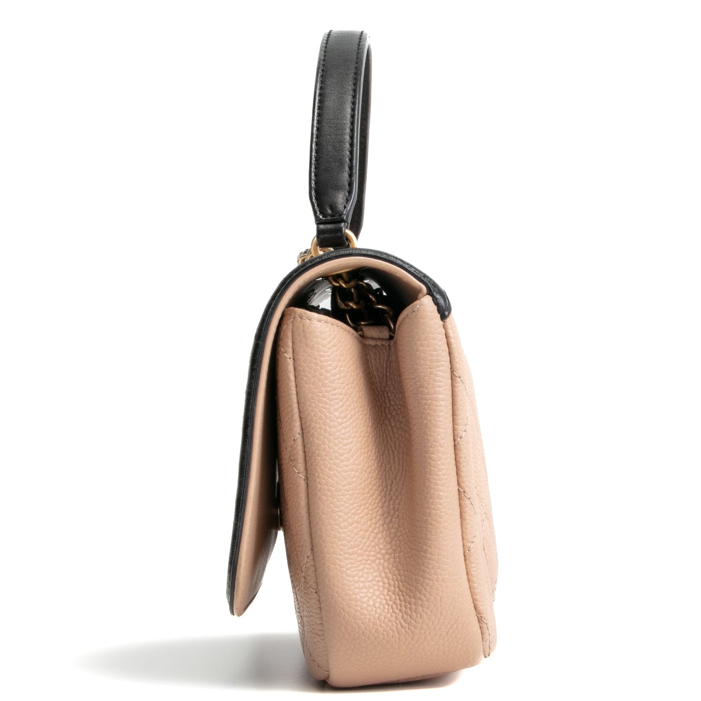 CHANEL Filigree CC Small Flap Bag  - Dark Beige