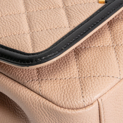 CHANEL Filigree CC Small Flap Bag  - Dark Beige