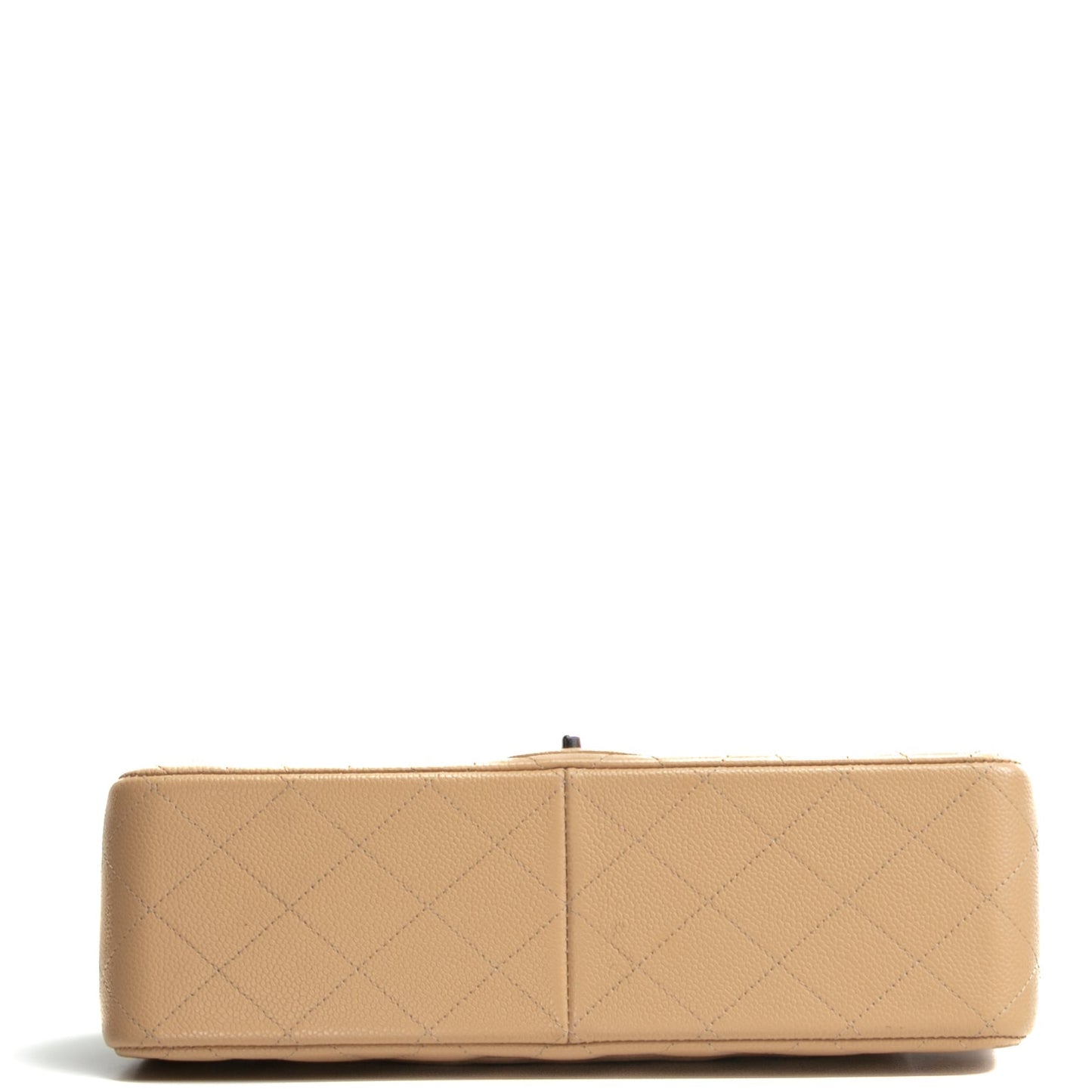 CHANEL Classic Jumbo Double Flap Quilted Caviar - Beige