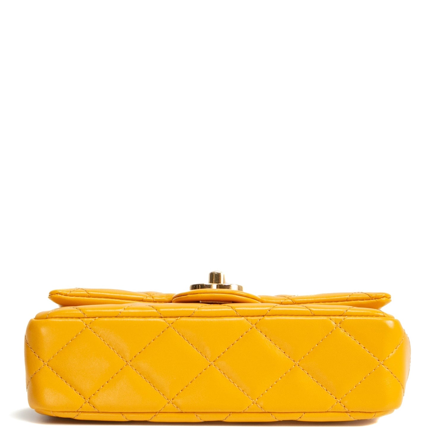 CHANEL Golden Links Top Handle Flap Bag Small- Mustard Yellow