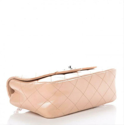 Chanel Classic Quilted Mini Rectangular Flap Beige Lambskin Leather