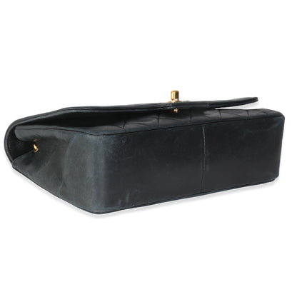 Vintage Black Quilted Lambskin Medium Diana Single Flap Bag